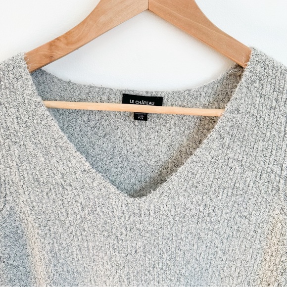 Le Chateau soft grey textured knit sweater - Picture 6 of 7